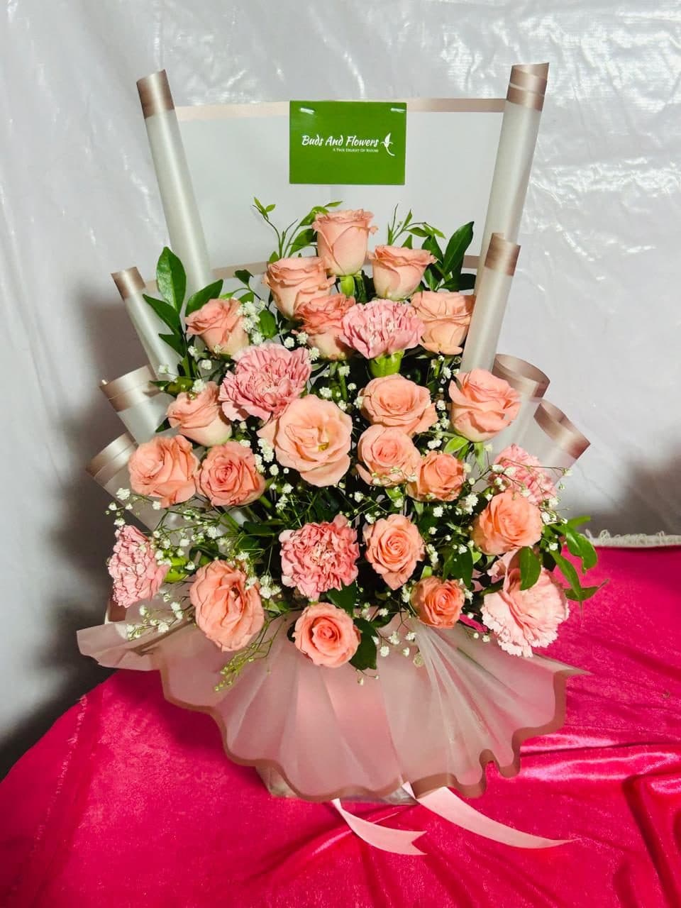 Fresh handcrafted bouquet by Buds & Flowers
