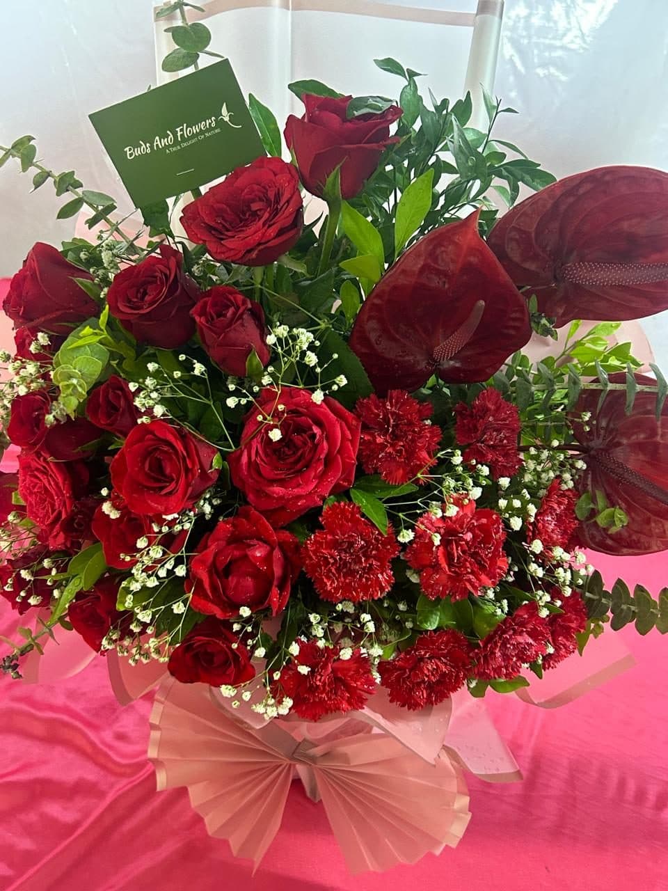 Fresh handcrafted bouquet by Buds & Flowers