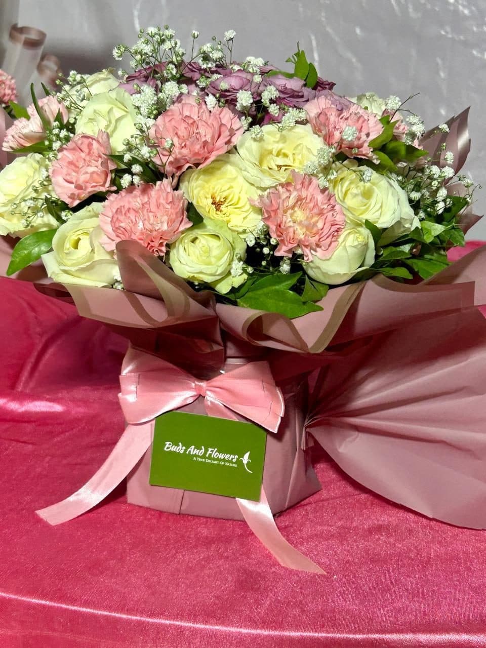 Fresh handcrafted bouquet by Buds & Flowers